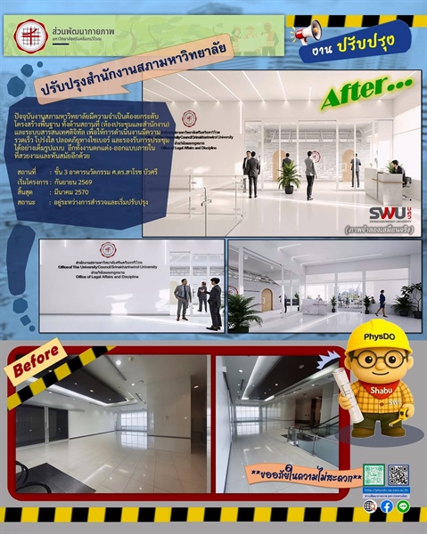 งานปรับปรุงสำนักงานสภามหาวิทยาลัย